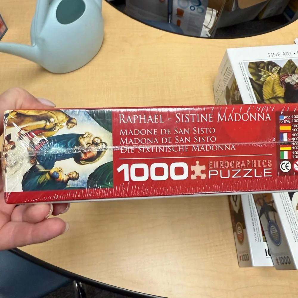 EuroGraphics 100 pc jigsaw puzzle Madonna & Child by Raphael NWT unopened - Picture 2 of 4